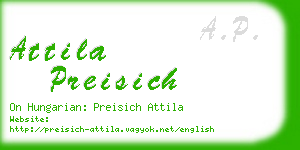 attila preisich business card